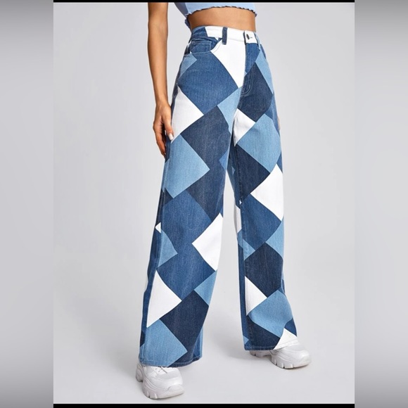 Cider Patchwork Jeans Size Large - Picture 6 of 6